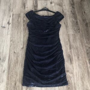 Joseph Ribkoff Midnight Blue Sequin Dress